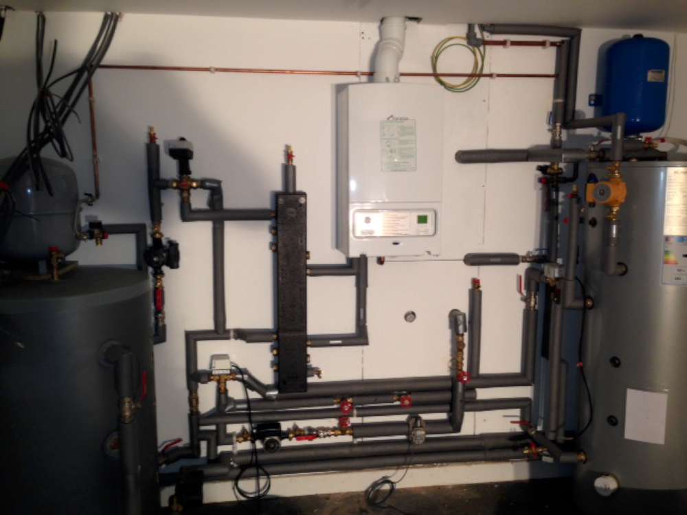 Boiler and Air Source Heat Pump